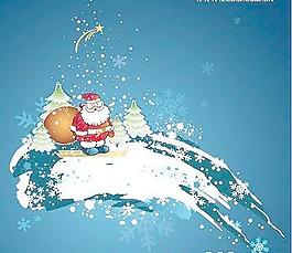 圣誕老人滑雪