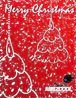 涂鴉風(fēng)格雪中的圣誕樹