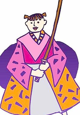 日本武士矢量圖
