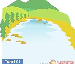 韓國風(fēng)景矢量圖