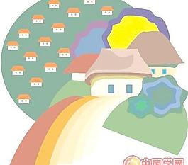 自然景色矢量圖