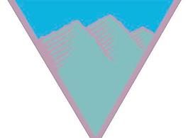 山峰高山矢量图