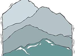 山峰高山矢量圖