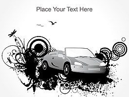 摘要垃圾車矢量