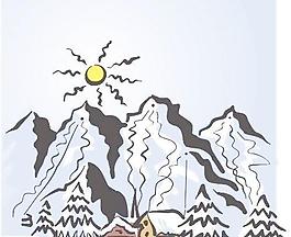 自然風(fēng)景矢量圖