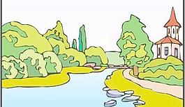 自然風(fēng)景矢量圖