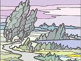 海浪海景漫畫