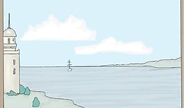 海浪海景漫畫