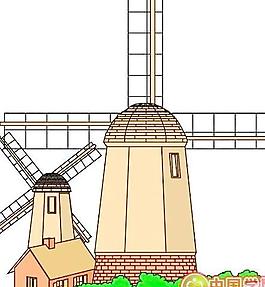 卡通建筑漫畫