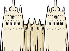 建筑漫畫(huà)矢量