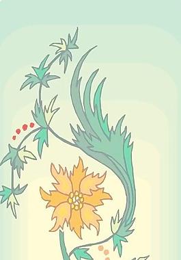 卡通矢量鮮花花朵