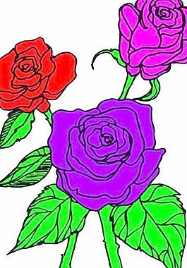 卡通矢量鮮花