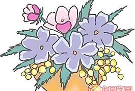 卡通矢量鮮花