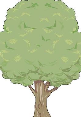 花草樹木漫畫矢量