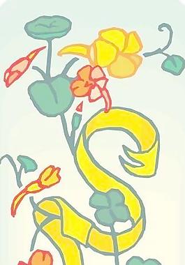 卡通矢量鮮花花朵