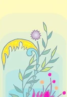卡通矢量鮮花花朵