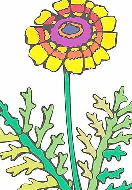 卡通花瓣矢量圖