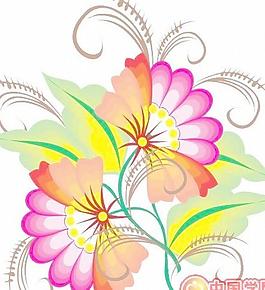 卡通矢量鮮花