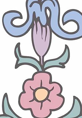鮮花盆景矢量圖