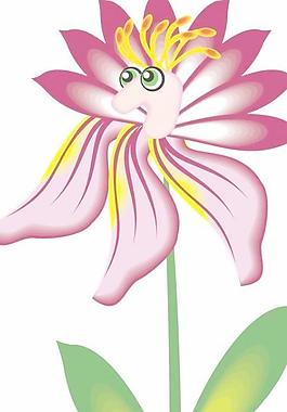 卡通花瓣矢量圖