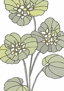 卡通矢量鮮花