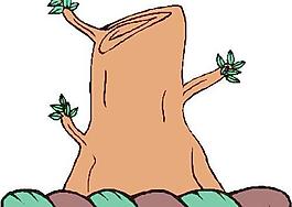 花草樹木漫畫矢量