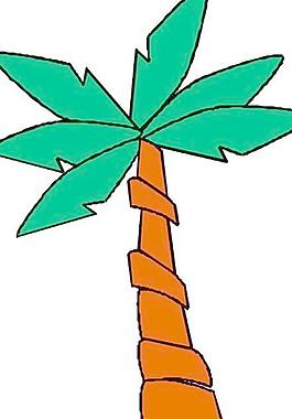 花草樹木漫畫矢量