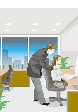 辦公人物矢量圖