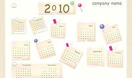 2010新年日歷矢量素材