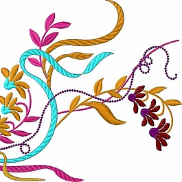 繡花 花朵 花紋 免費(fèi)素材