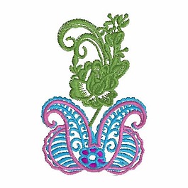 繡花 花朵 花紋 免費素材