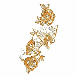 繡花 花朵 蝴蝶 免費(fèi)素材