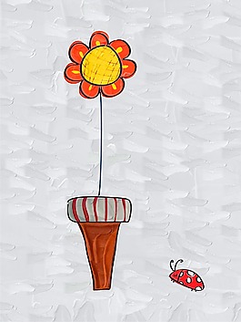太陽花油畫