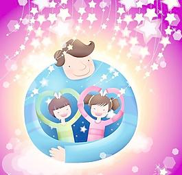 韓國(guó)可愛(ài)卡通人物矢量圖下載