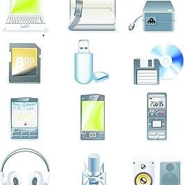 電腦科技圖標矢量圖下載