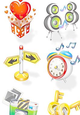 3D质感矢量图标下载