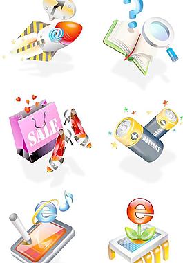 3D质感矢量图标下载