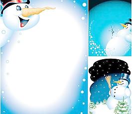 圣誕節(jié)雪人矢量圖下載