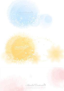 韓國可愛花紋矢量圖下載