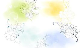 韓國可愛花紋矢量圖下載