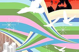 條紋繪畫矢量圖下載