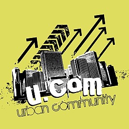印花矢量圖 T恤圖案 圖文結合 建筑 城市 免費素材