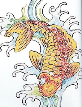 烫钻 鲤鱼 浪花 免费素材