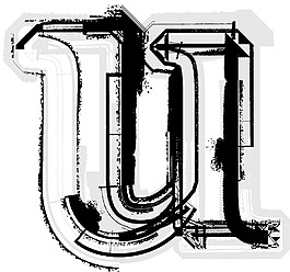 垃圾字體字母U