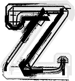 垃圾字體字母Z