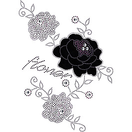 燙鉆 花朵 葉子 英文 免費(fèi)素材