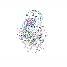 燙鉆 孔雀 免費素材