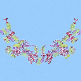領(lǐng)邊 繡花 花紋 免費(fèi)素材