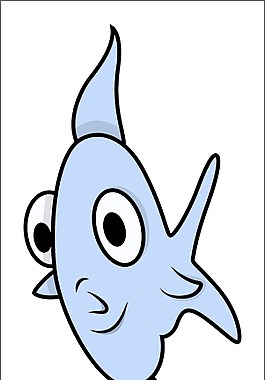 魚卡通矢量圖