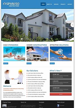 西班牙建筑風(fēng)格信息網(wǎng)頁模板